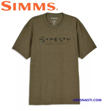Футболка Simms Shroud Fill Logo T-Shirt Military Heather